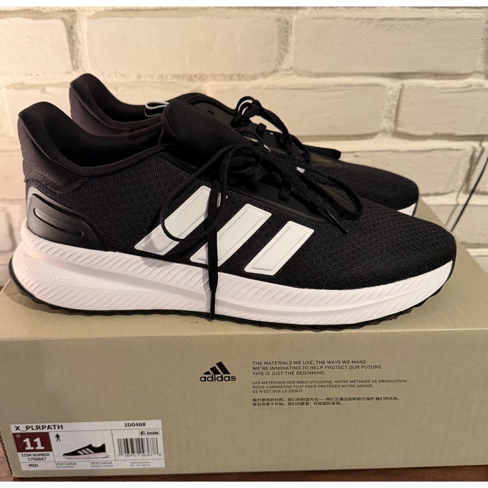 Adidas X_PLRPATH Mens Running Shoes Black White ID0468 •11• Sneakers Athleisure